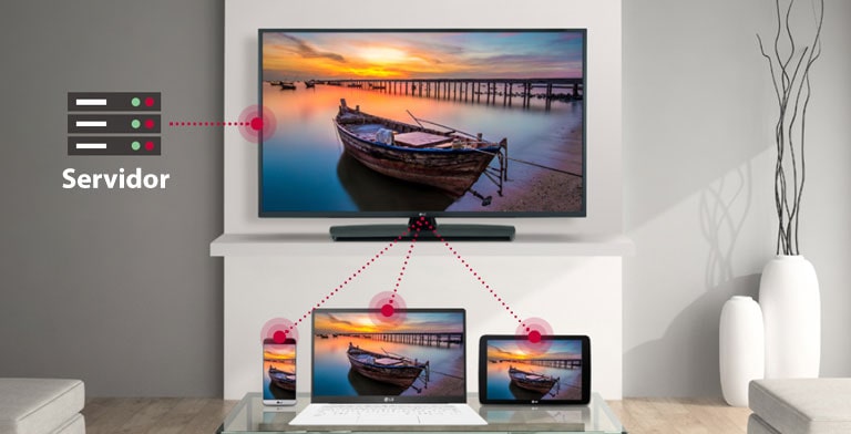 Con la función SoftAP del televisor, conecta otros dispositivos como teléfonos móviles, portátiles y tablets.