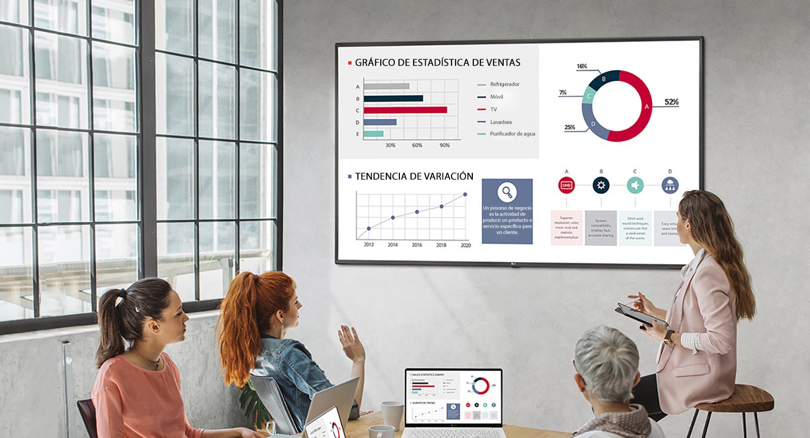 Expresión nítida del color de contenido UHD1