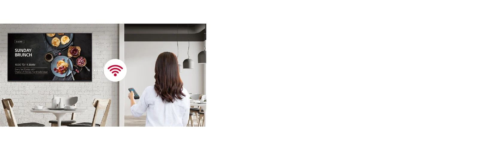 Distribuye contenido de manera práctica a través de Wi-Fi.