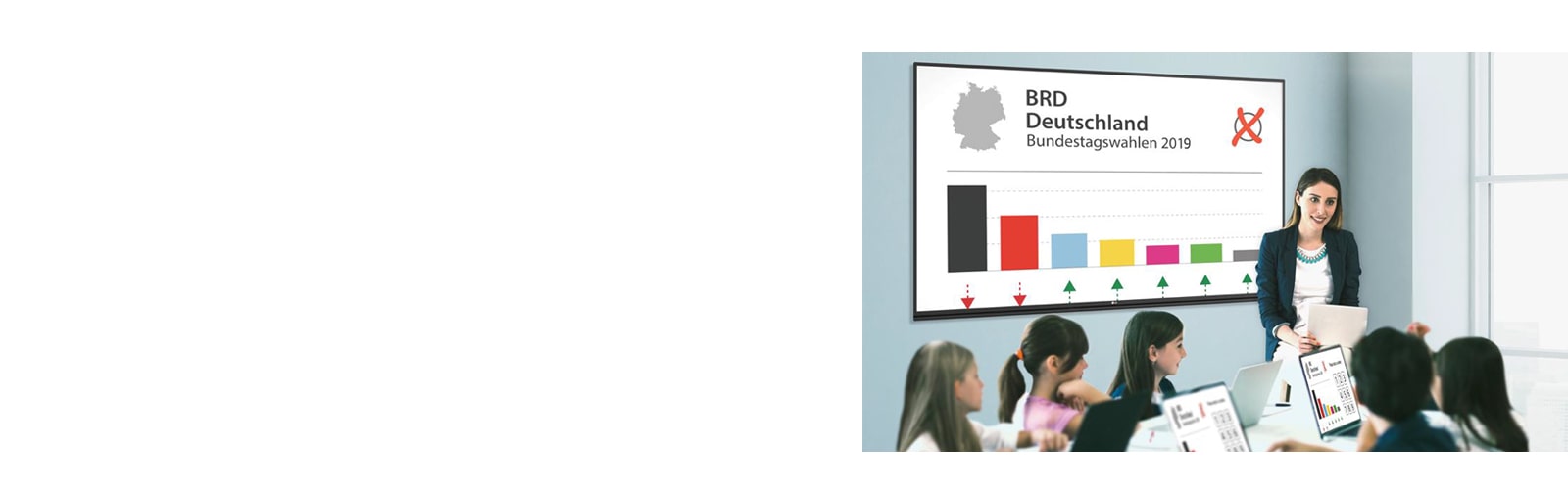 Un maestro está teniendo una clase y la pantalla en la pantalla se comparte con la computadora portátil de cada estudiante.