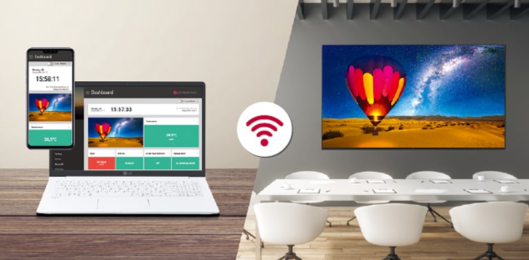 La serie UL3J se controla y supervisa de forma remota en una ubicación remota a través de Control Manager en dispositivos móviles y/o portátiles.