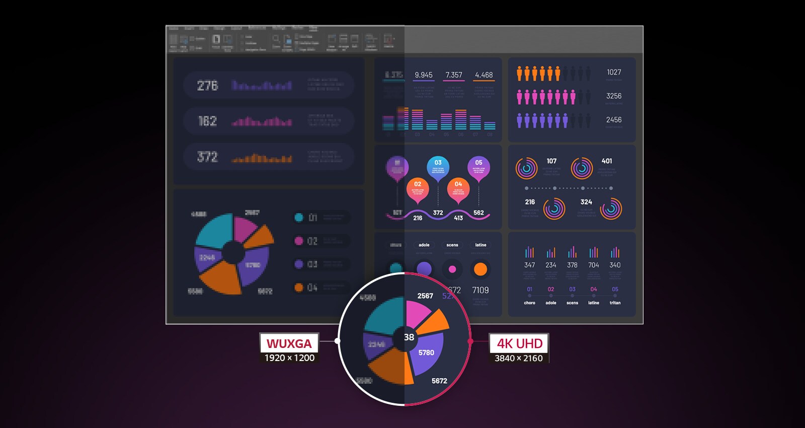 Tamaño de pantalla de hasta 300 pulgadas y resolución 4K UHD (3840x2160).	