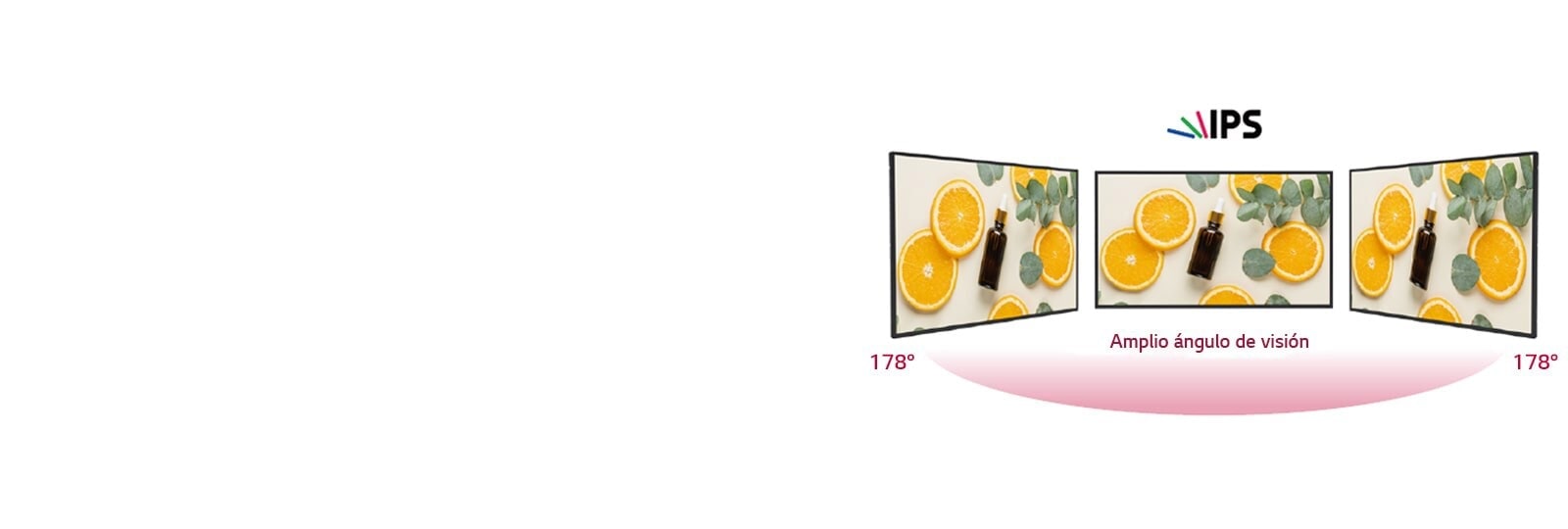 Con un amplio ángulo de visión de 178 grados, el contenido de la pantalla es visible desde cualquier ángulo