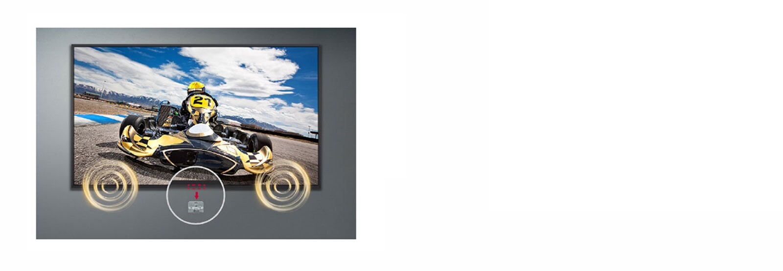 Logotipo desmontable y parlante incorporado