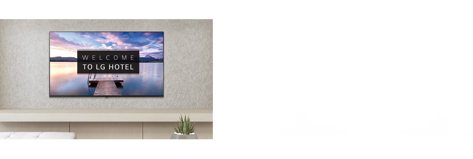 Una persona controla la configuración del televisor con el Modo hotel.