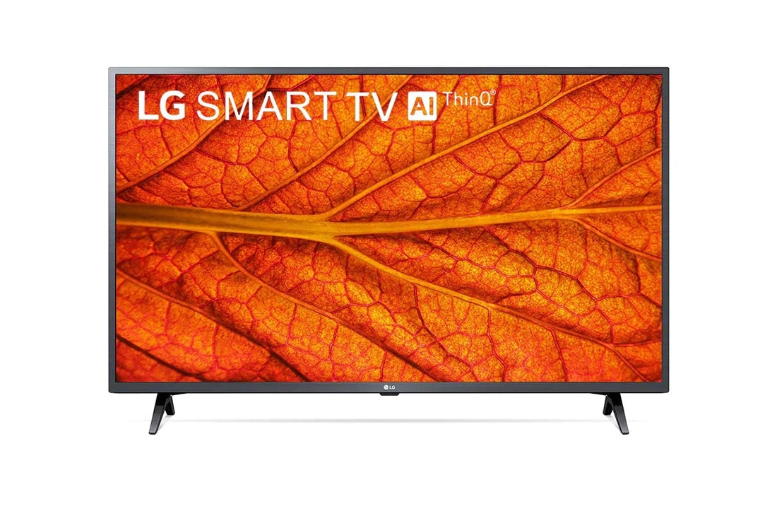 LG HD AI ThinQ 32'' LM57 Smart TV, Procesador α5 AI, Virtual Surround Plus, imagen de vista frontal con imagen de relleno, 32LM572CBUA