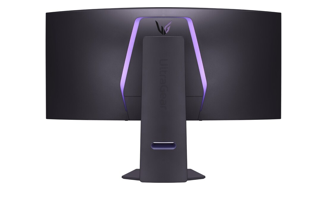 LG Monitor gaming curvo UltraGear™ OLED 800R de 39 pulgadas | 21:9 Ultra-WQHD 240Hz, 0,03 ms (GtG), DisplayHDR True Black 400, rear view with lights on, 34GS95QE-B, thumbnail 8