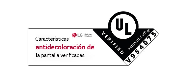 Características antidecoloración de la pantalla verificadas