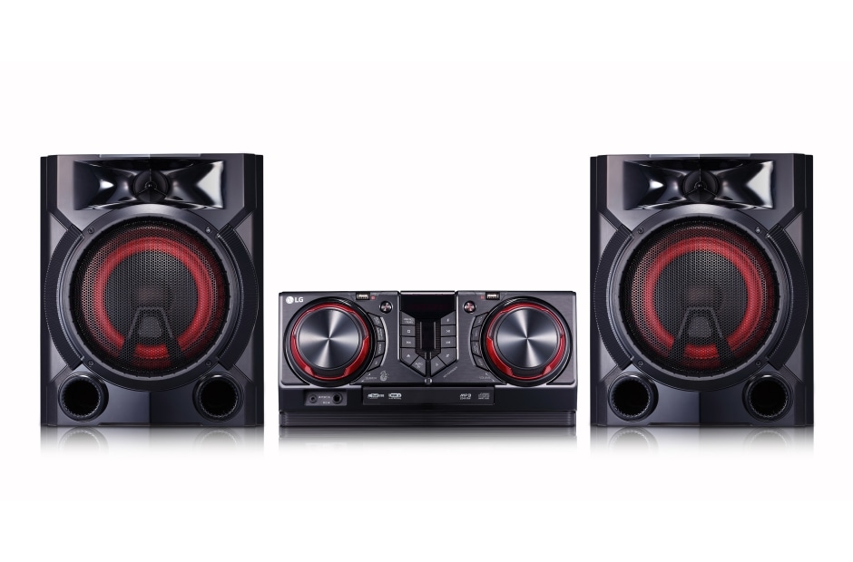 LG Minicomponente LG XBOOM CJ65 de 900 W de potencia RMS, Multi Bluetooth, party link, Karaoke, CJ65