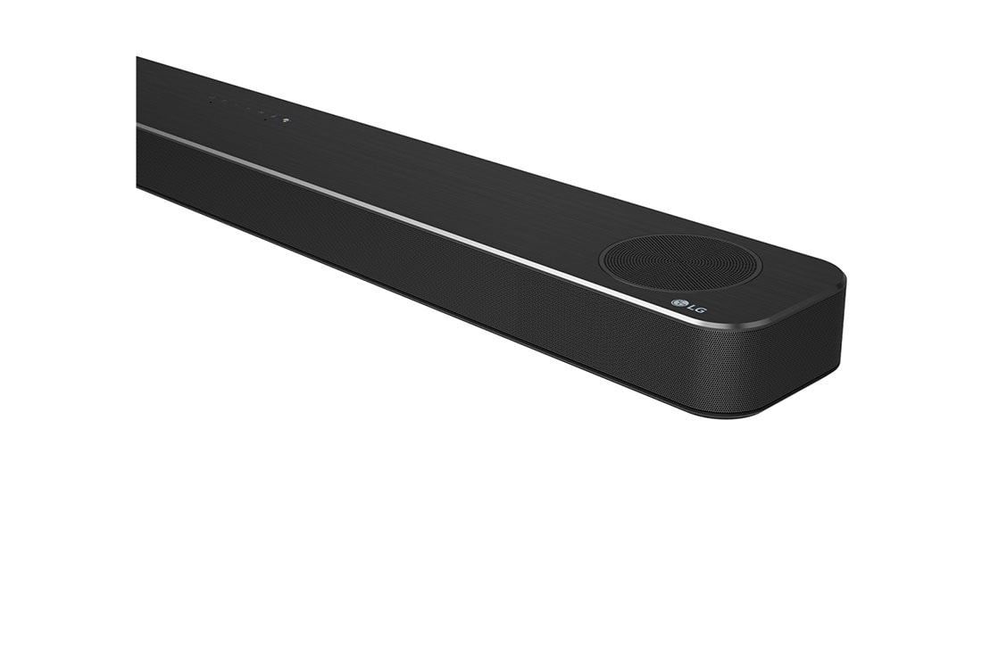 LG SN8YG Barra de sonido Hi-Res con Dolby Atmos con 3.1.2 canales de audio, 440W de potencia, Asistente de Google, Chromecast integrado, subwoofer inalámbrico, Wifi y Bluetooth con tecnología Meridian., primer plano del lado derecho, SN8YG, thumbnail 9