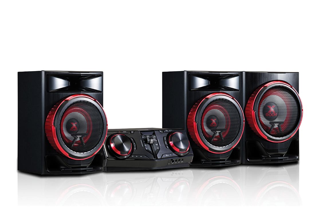 LG Minicomponente LG XBOOM CJ88 de 2900 W de potencia RMS, Multi Bluetooth, TV Sound Sync, Karaoke, CJ88