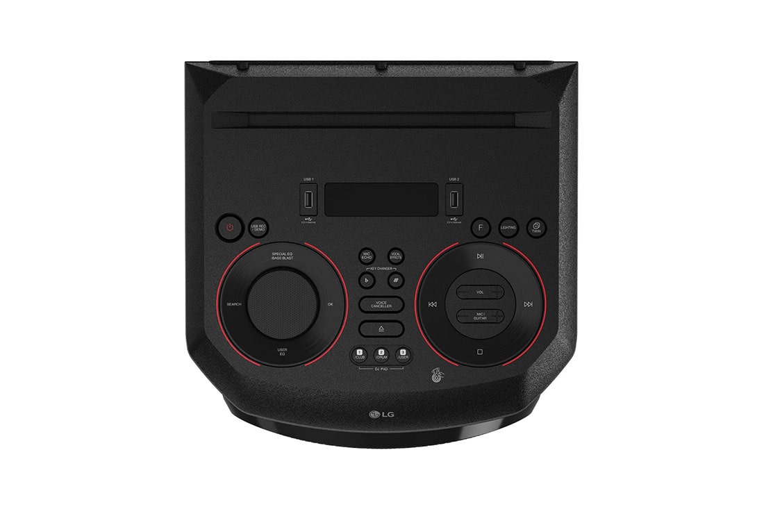 LG Torre de sonido LG XBOOM RN5|Karaoke Star| DJ App y DJ Pad |Super Bass Boost |Multi Bluetooth  , vista de primer plano del controlador superior, RN5, thumbnail 5