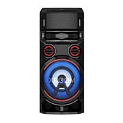 LG Torre de sonido LG XBOOM RN7|Karaoke Star| DJ App y DJ Pad |Super Bass Boost |Multi Bluetooth  , vista frontal con iluminación azul, RN7, thumbnail 8