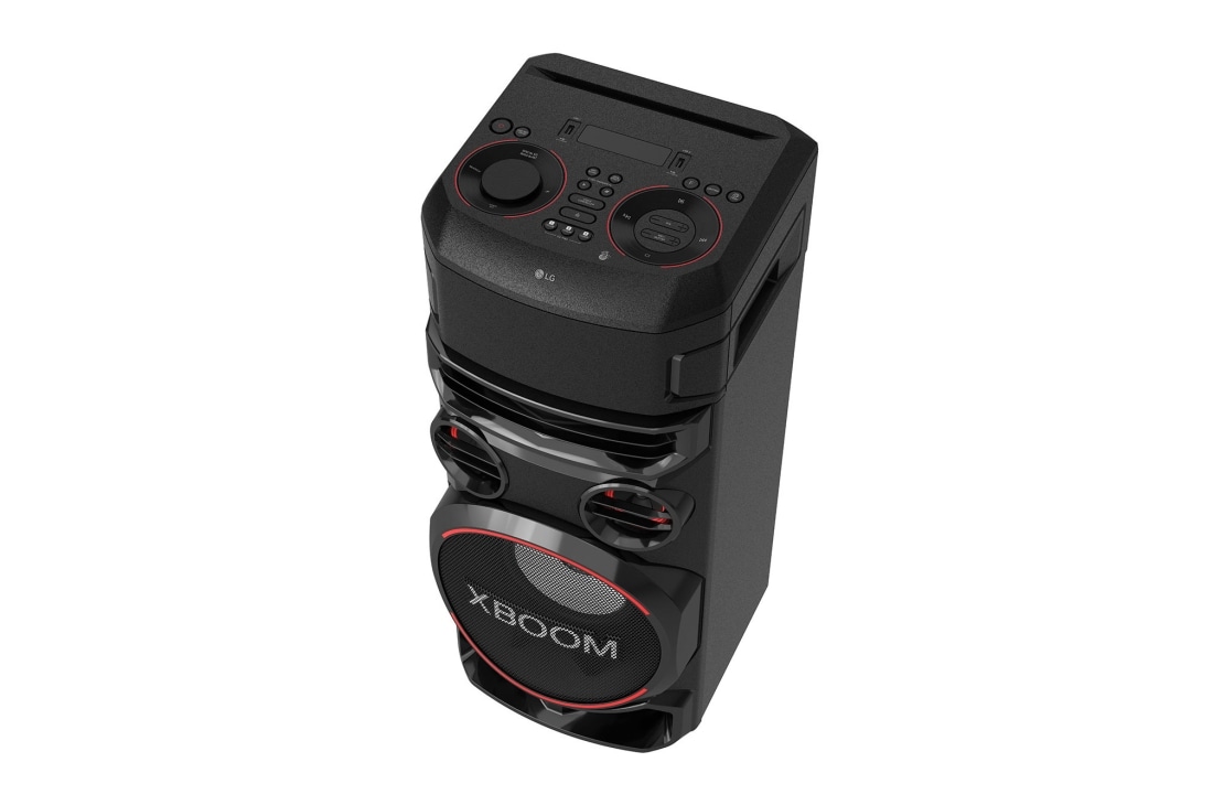 LG Torre de sonido LG XBOOM RN7|Karaoke Star| DJ App y DJ Pad |Super Bass Boost |Multi Bluetooth  , vista lateral superior y derecha de 30 grados, RN7, thumbnail 10
