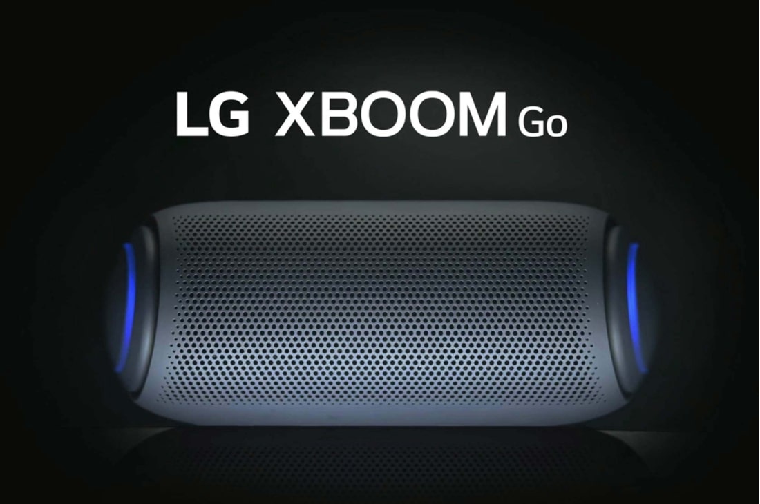 LG Bocina portátil XBOOM Go PL7 | Bluetooth| Luces LED | Tecnología de Sonido Meridian, LG XBOOMGo PL7, Vista frontal del LG XBOOM Go con luz roja., PL7, thumbnail 2, PL7, thumbnail 2
