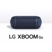 LG Bocina portátil XBOOM Go PL7 | Bluetooth| Luces LED | Tecnología de Sonido Meridian, LG XBOOMGo PL7, Vista frontal del LG XBOOM Go con iluminación violeta., PL7, thumbnail 1, PL7, thumbnail 1