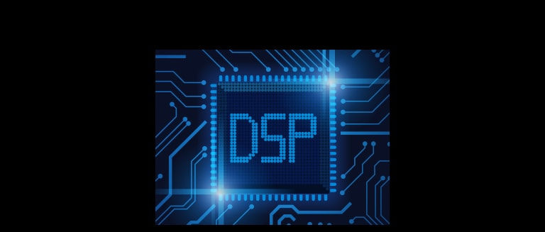 Una imagen con un chip semiconductor con el texto “DSP”