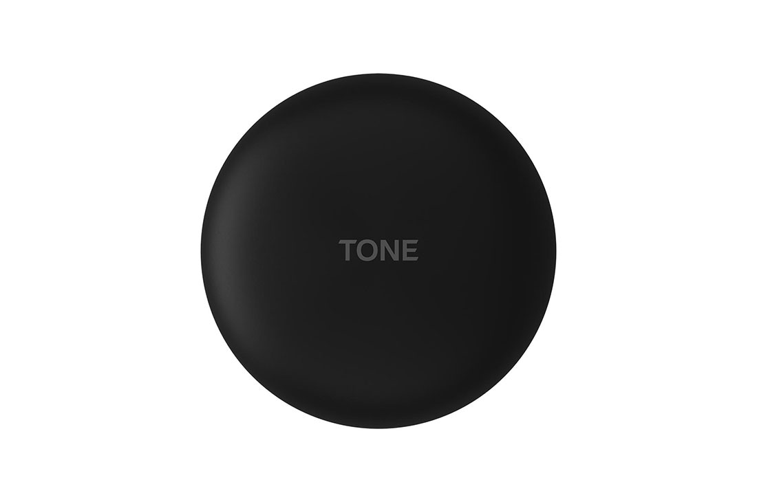LG Audífonos Inalámbricos LG TONE Free HBS-FN6 color negro con Estuche de Carga UVNano y Sonido Meridian , Una vista superior de una base cerrada, HBS-FN6, thumbnail 2