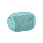 LG Bocina portátil XBOOM Go PL2 | Color celeste| Bluetooth | Certificación IPX5 | Tecnología de Sonido Meridian, Vista 15 grados hacia la izquierda de LG XBOOM Go., PL2B, thumbnail 6