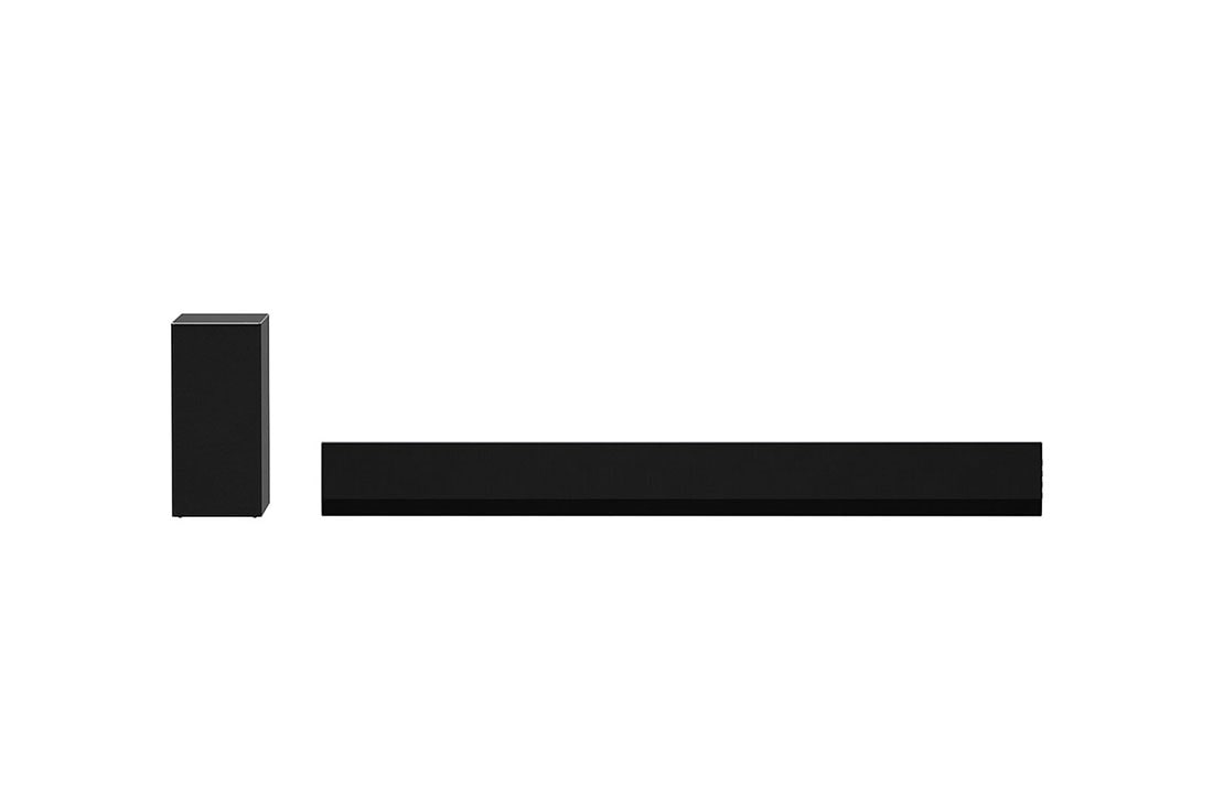 LG GX Barra de sonido de 3.1 canales de audio de Audio de Alta resolución con Dolby Atmos®, 420 W de potencia, Diseño minimalista, LG 3.1 ch High Res Audio Sound Bar GX with Dolby Atmos, A front-facing view of the sub woofer, GX