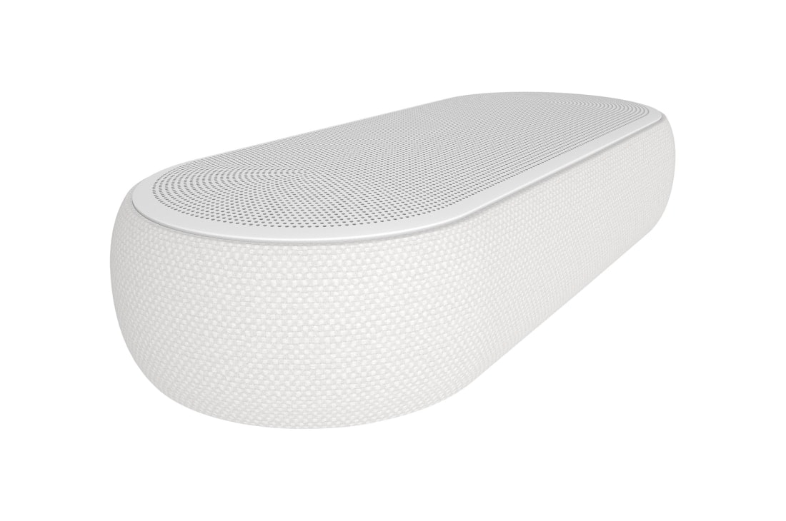 LG Barra de sonido compacta LG QP5W Éclair de 320W de potencia 3.1.2 canales con calidad de sonido Hi-Res Audio, Dolby Atmos, DTS:X  y HDMI eARC., vista diagonal con el lado izquierdo hacia adelante, QP5W, thumbnail 9