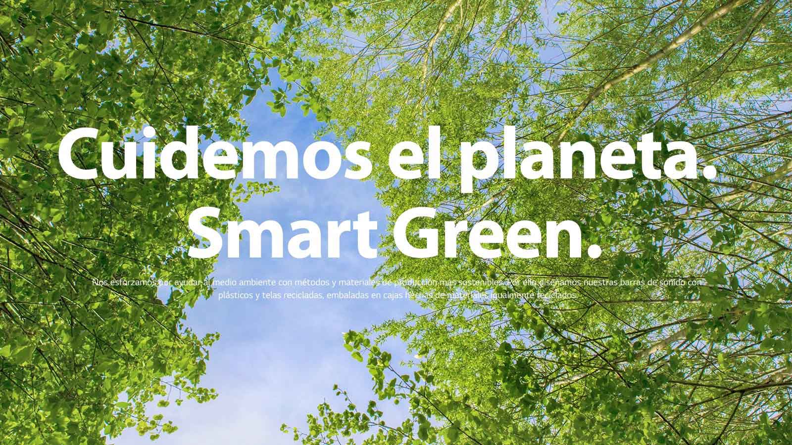 Una imagen verde llena de ricos árboles frondosos y un cielo se muestra en el medio