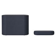 LG Barra de sonido compacta LG QP5 Éclair de 320W de potencia 3.1.2 canales con calidad de sonido Hi-Res Audio, Dolby Atmos, DTS:X y HDMI eARC., vista frontal con subwoofer, QP5, thumbnail 1