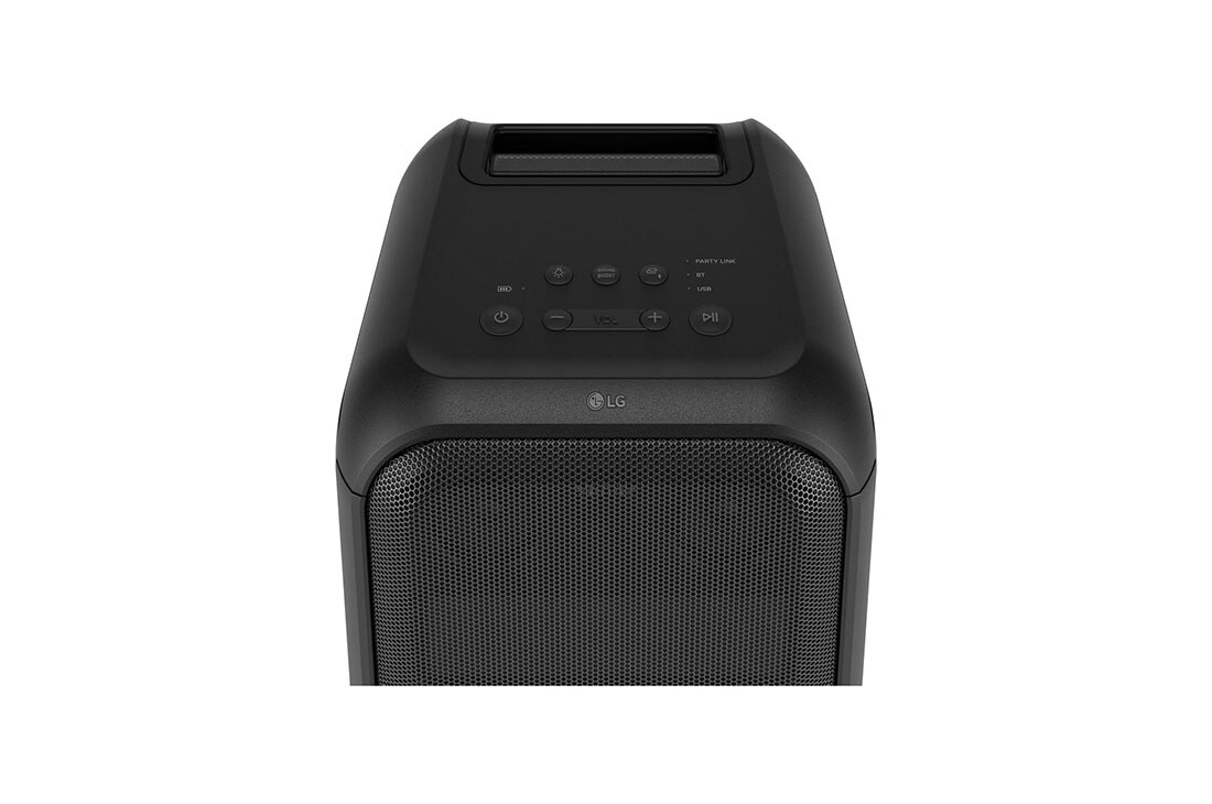 LG XBOOM XL5T bocina bluetooth con sonido de fiesta de 200 W, 45-degree angle of top view. It shows buttons and LG logo., XL5T, thumbnail 9