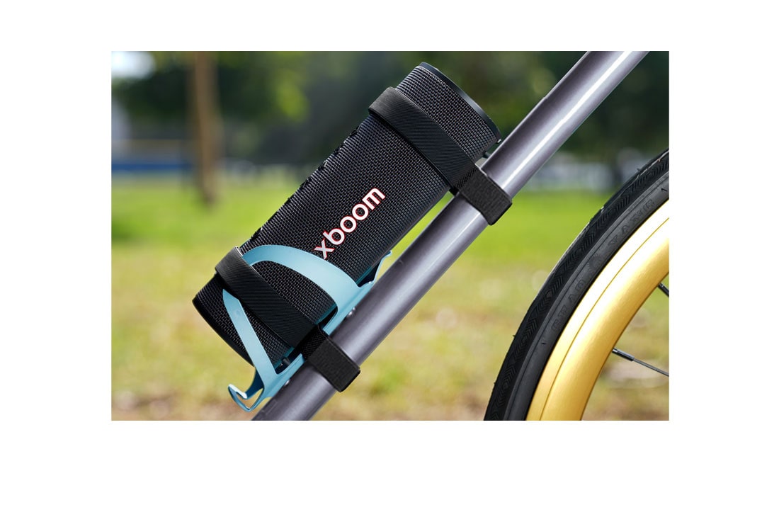 LG xboom Grab by will.i.am | Bocina Bluetooth portátil | 30W | 20 horas de duración | IP67 | Resistencia militar | Negro, top view, GRAB, thumbnail 5