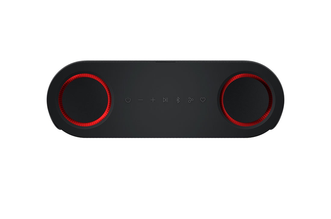 LG xboom Bounce by will.i.am | Bocina Bluetooth portátil | 40W | 30 horas de duración | IP67 | Resistencia militar | Negro, back view, BOUNCE, thumbnail 4