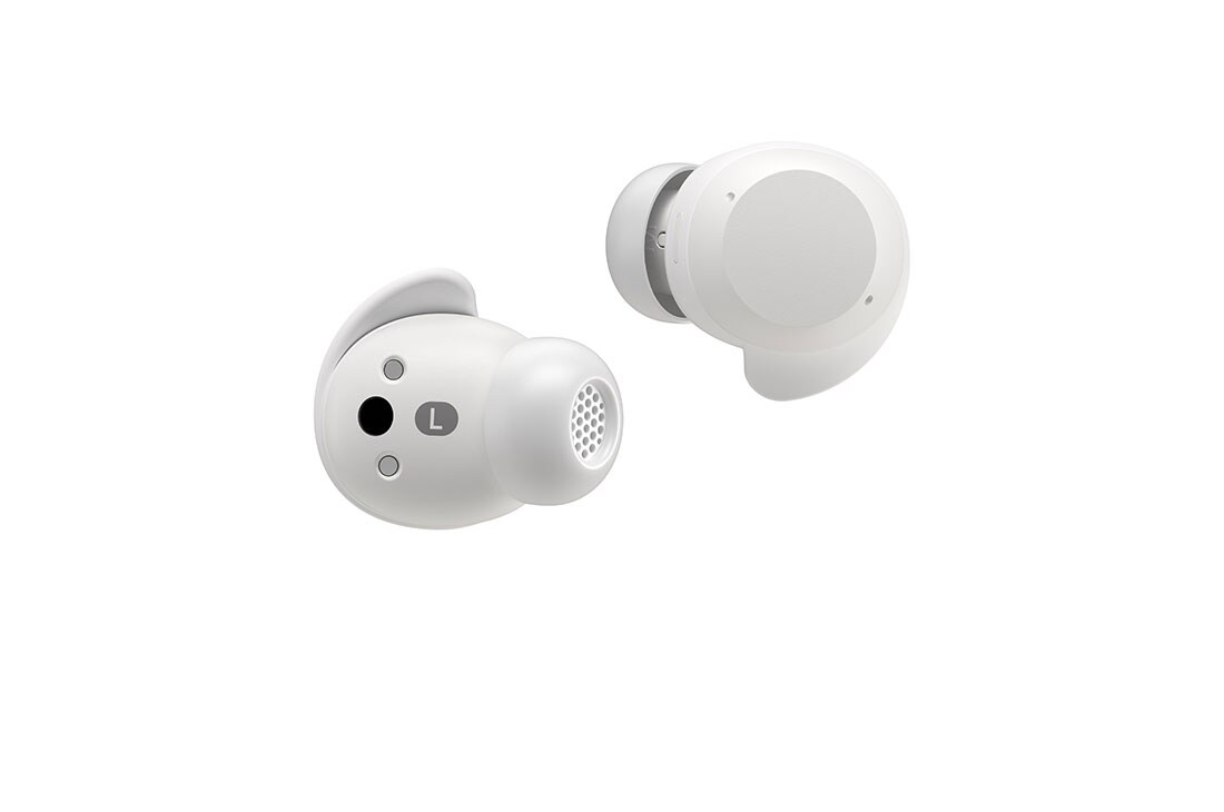LG  LG xboom Buds by will.i.am | Audífonos Bluetooth | xboom Signature Sound con driver de grafeno | Color Blanco, back view, BUDS, thumbnail 7