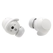 LG  LG xboom Buds by will.i.am | Audífonos Bluetooth | xboom Signature Sound con driver de grafeno | Color Blanco, back and front view, BUDS, thumbnail 6