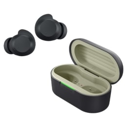 Vista frontal de la LG xboom Buds by will.i.am | Audífonos Bluetooth | xboom Signature Sound con driver de grafeno | Color Blanco2