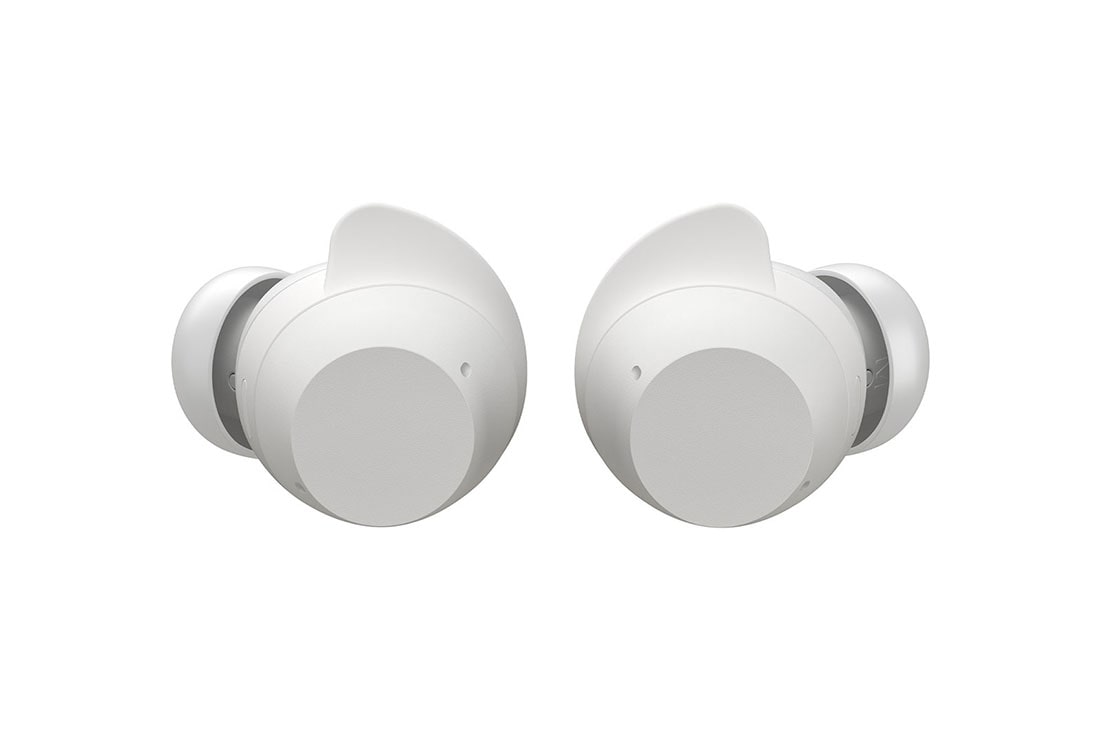LG xboom Buds Lite by will.i.am | Audífonos Bluetooth | xboom Signature Sound con driver de grafeno | Color Blanco, earbuds front view, BUDSLITE Blancos, thumbnail 4