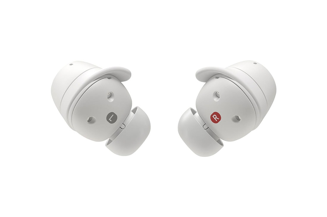 LG xboom Buds Lite by will.i.am | Audífonos Bluetooth | xboom Signature Sound con driver de grafeno | Color Blanco, earbuds rear view, BUDSLITE Blancos, thumbnail 8