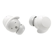 LG xboom Buds Lite by will.i.am | Audífonos Bluetooth | xboom Signature Sound con driver de grafeno | Color Blanco, earbuds from each diagonal angle, BUDSLITE Blancos, thumbnail 6
