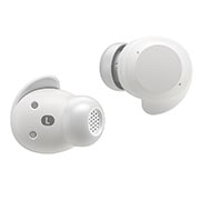 LG xboom Buds Lite by will.i.am | Audífonos Bluetooth | xboom Signature Sound con driver de grafeno | Color Blanco, earbuds front and rear view, BUDSLITE Blancos, thumbnail 7