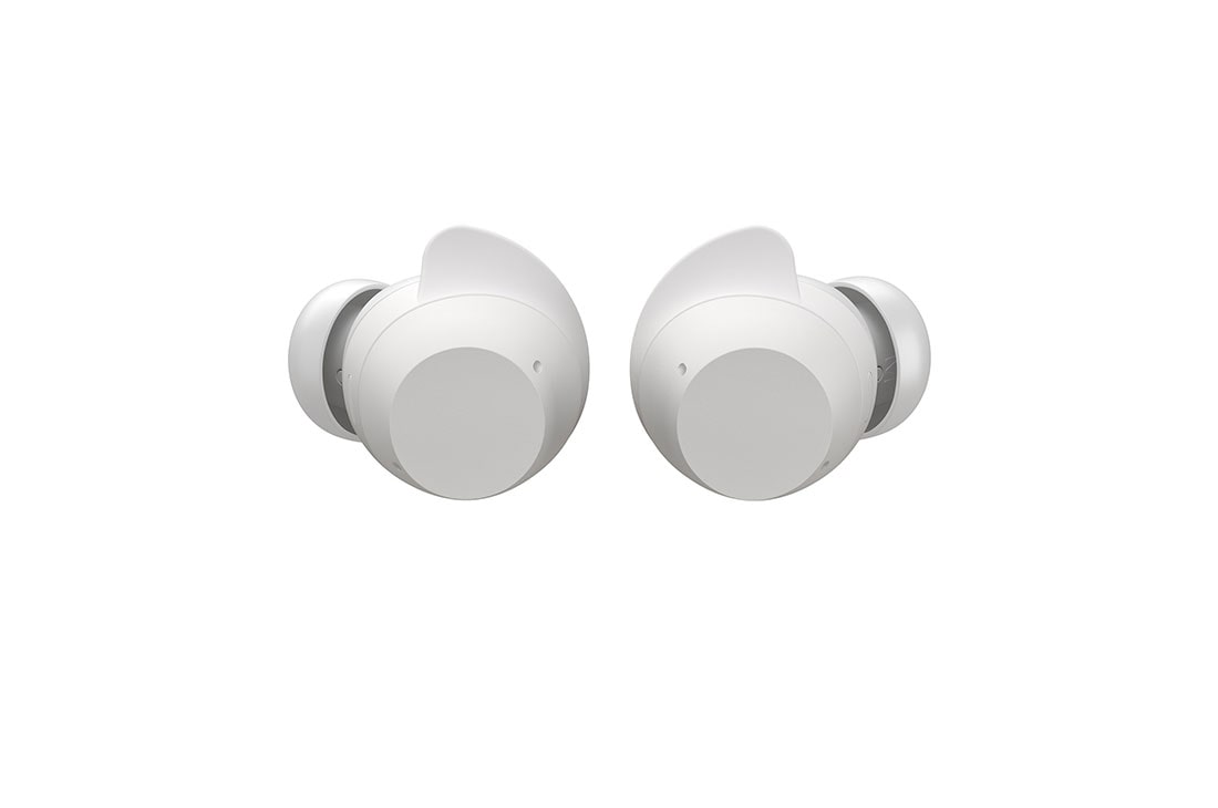 LG  LG xboom Buds by will.i.am | Audífonos Bluetooth | xboom Signature Sound con driver de grafeno | Color Blanco, earbuds front view, BUDS.AMEXLWH, thumbnail 4