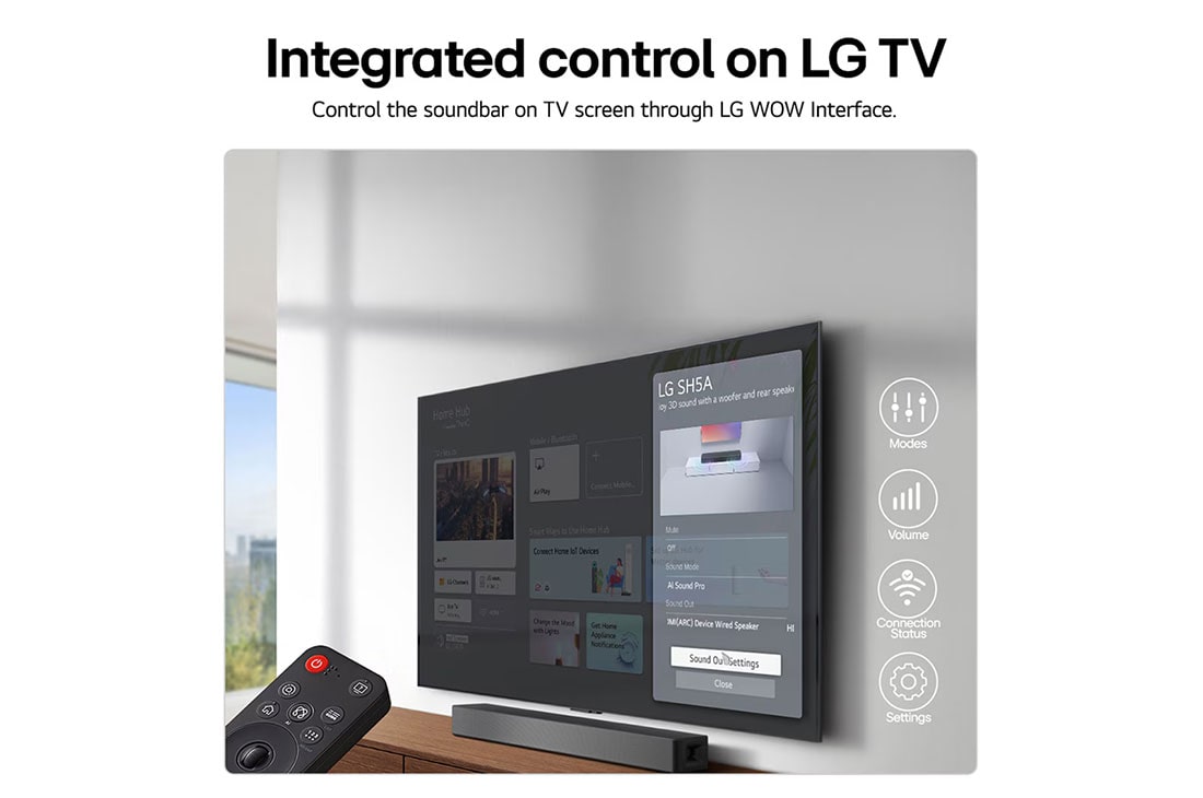 LG 4.1 canales Barra de sonido LG para TV con Dolby Atmos SH5A, lifestyle image, SH5A, thumbnail 3