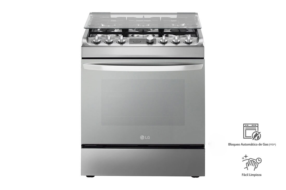 Cocina A Gas De Acero Inoxidable De 6 Quemadores Lg Rsg314m Con