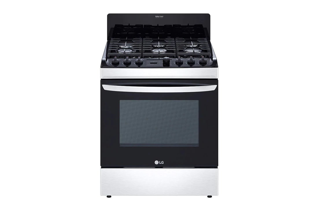 LG Estufa 5.4pᶟ  6 Quemadores Easy Clean™  Triple Ultra Heat™ Bloqueo Automático de Gas, RSG313C, RSG313C
