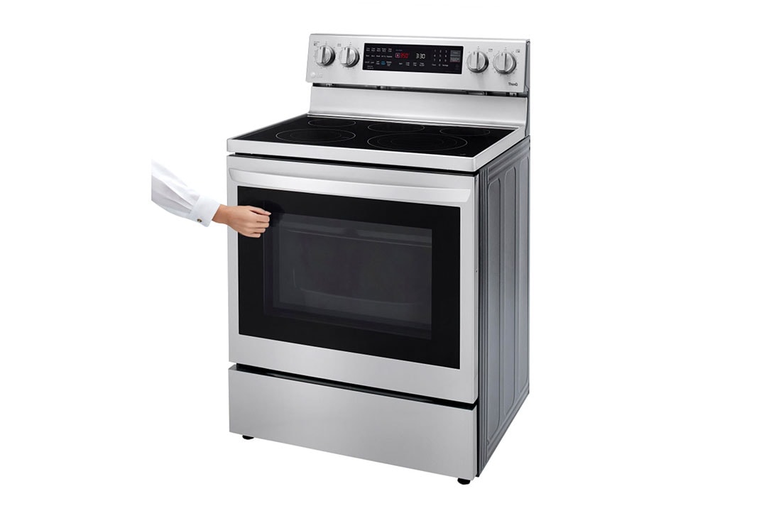 LG 6.3 pies cúbicos InstaView™ con WiFi inteligente habilitado para convección real con alcance eléctrico y freidora de aire, LREL6325F, LREL6325F, thumbnail 5