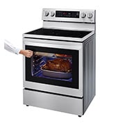 LG 6.3 pies cúbicos InstaView™ con WiFi inteligente habilitado para convección real con alcance eléctrico y freidora de aire, LREL6325F, LREL6325F, thumbnail 6