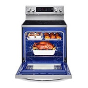 LG 6.3 pies cúbicos InstaView™ con WiFi inteligente habilitado para convección real con alcance eléctrico y freidora de aire, LREL6325F, LREL6325F, thumbnail 9