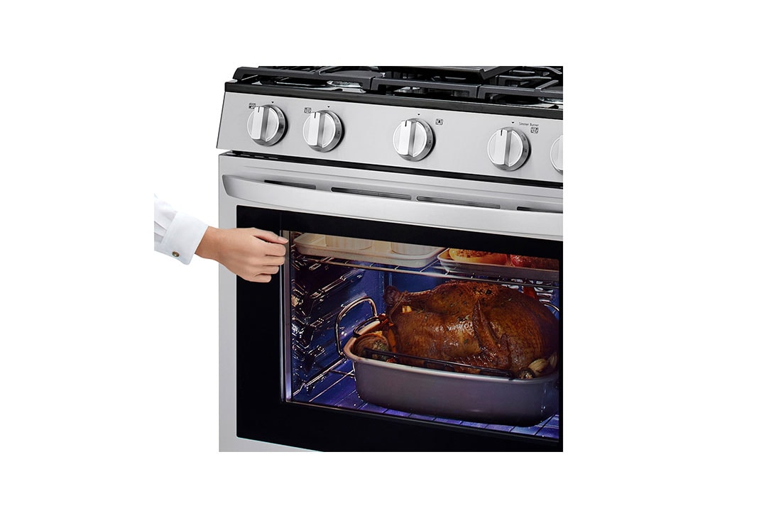 LG Estufa a Gas 5.8 pies cúbicos InstaView™ con Wi-Fi inteligente habilitado para Convección Real con Freidora de Aire, LRGL5825F, LRGL5825F, thumbnail 7