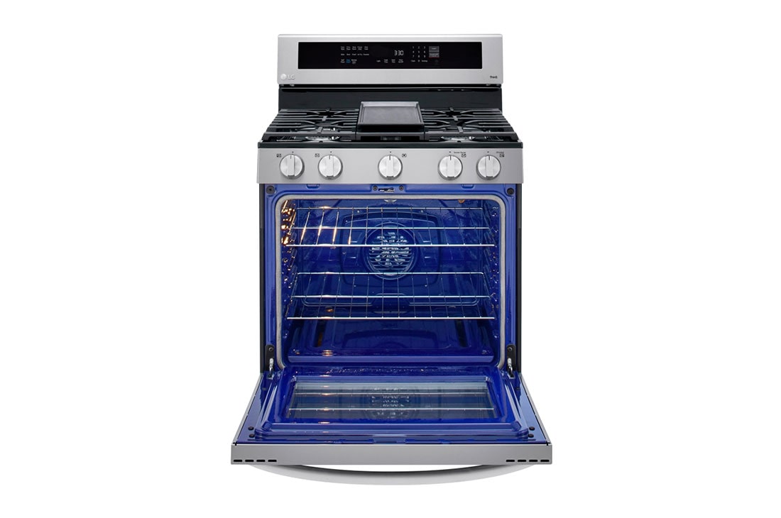 LG Estufa a Gas 5.8 pies cúbicos InstaView™ con Wi-Fi inteligente habilitado para Convección Real con Freidora de Aire, LRGL5825F, LRGL5825F, thumbnail 8