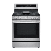 LG Estufa a Gas 5.8 pies cúbicos InstaView™ con Wi-Fi inteligente habilitado para Convección Real con Freidora de Aire, LRGL5825F, LRGL5825F, thumbnail 1