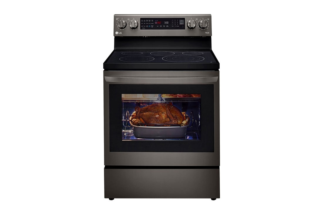 LG 6.3 pies cúbicos InstaView™ con WiFi inteligente habilitado para convección real con alcance eléctrico y freidora de aire, LREL6325D, LREL6325D, thumbnail 4