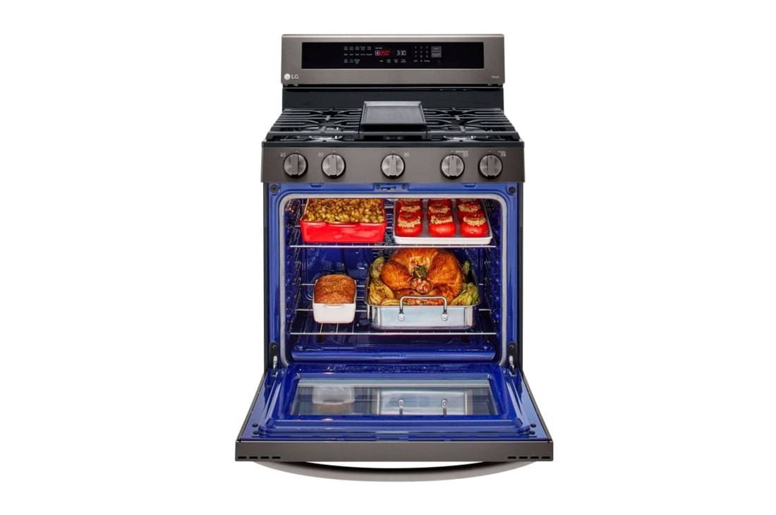 LG Estufa a Gas 5.8 pies cúbicos InstaView™ con Wi-Fi inteligente habilitado para Convección Real con Freidora de Aire, LRGL5825D, LRGL5825D, thumbnail 9