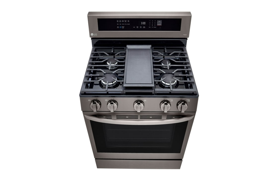 LG Estufa a Gas 5.8 pies cúbicos InstaView™ con Wi-Fi inteligente habilitado para Convección Real con Freidora de Aire, LRGL5825D, LRGL5825D, thumbnail 12